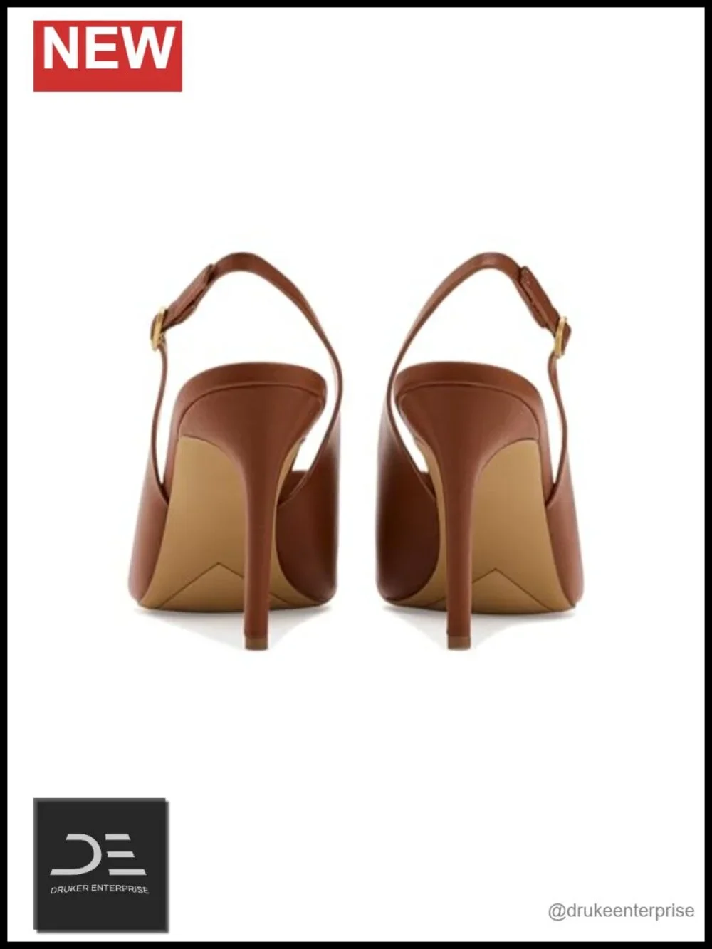Franco Sarto Hatsy Slingback Heeled Sandals PU Faux Leather Peep Toe